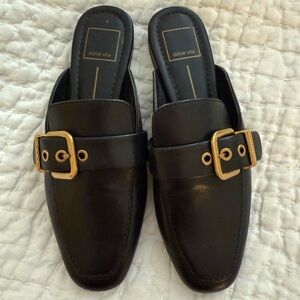 Dolce Vita Black Leather Loafers, size 6
